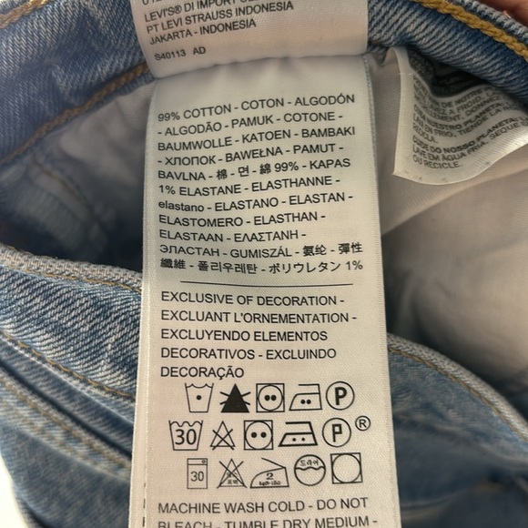 Levi’s Wedgie Straight Tango Blue Jeans - Picture 15 of 16